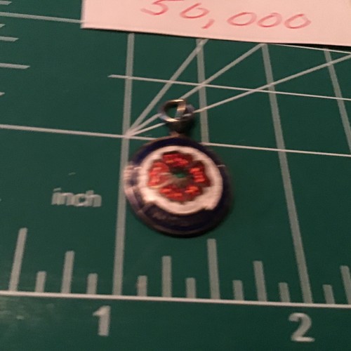 VINTAGE STERLING SILVER AND ENAMEL INLAY NASSAU CHARM flower