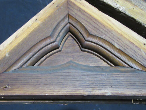 ~ PAR DE MÉNSULAS ANTIGUAS DE ROBLE GÓTICO ~ 16 x 14 ~ SALVAMENTO ARQUITECTÓNICO - Imagen 4 de 10
