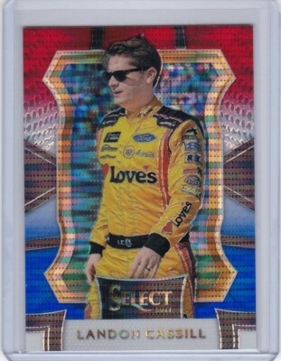 2017 Select Landon Cassill GS Card No. 30 Red White & Blue Pulsar Prizm #075/299