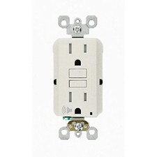 Leviton SmartlockPro 15 Amp 125-Volt Self-Test Tamper-Resistant GFCI Outlet with