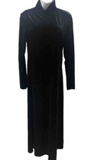 Express Tricot Women's Black Velvet Long Sleeve Dress Size 7/8#18