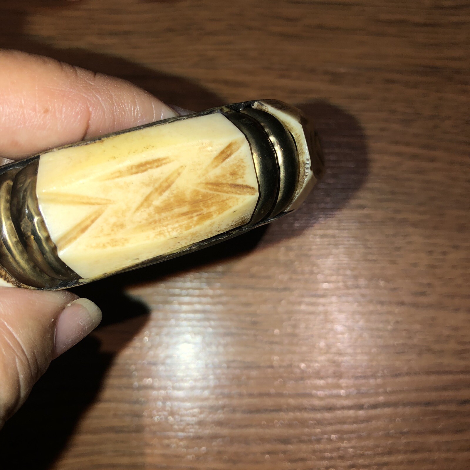 Vtg  Brass Boho statement Bangle Bracelets - image 2