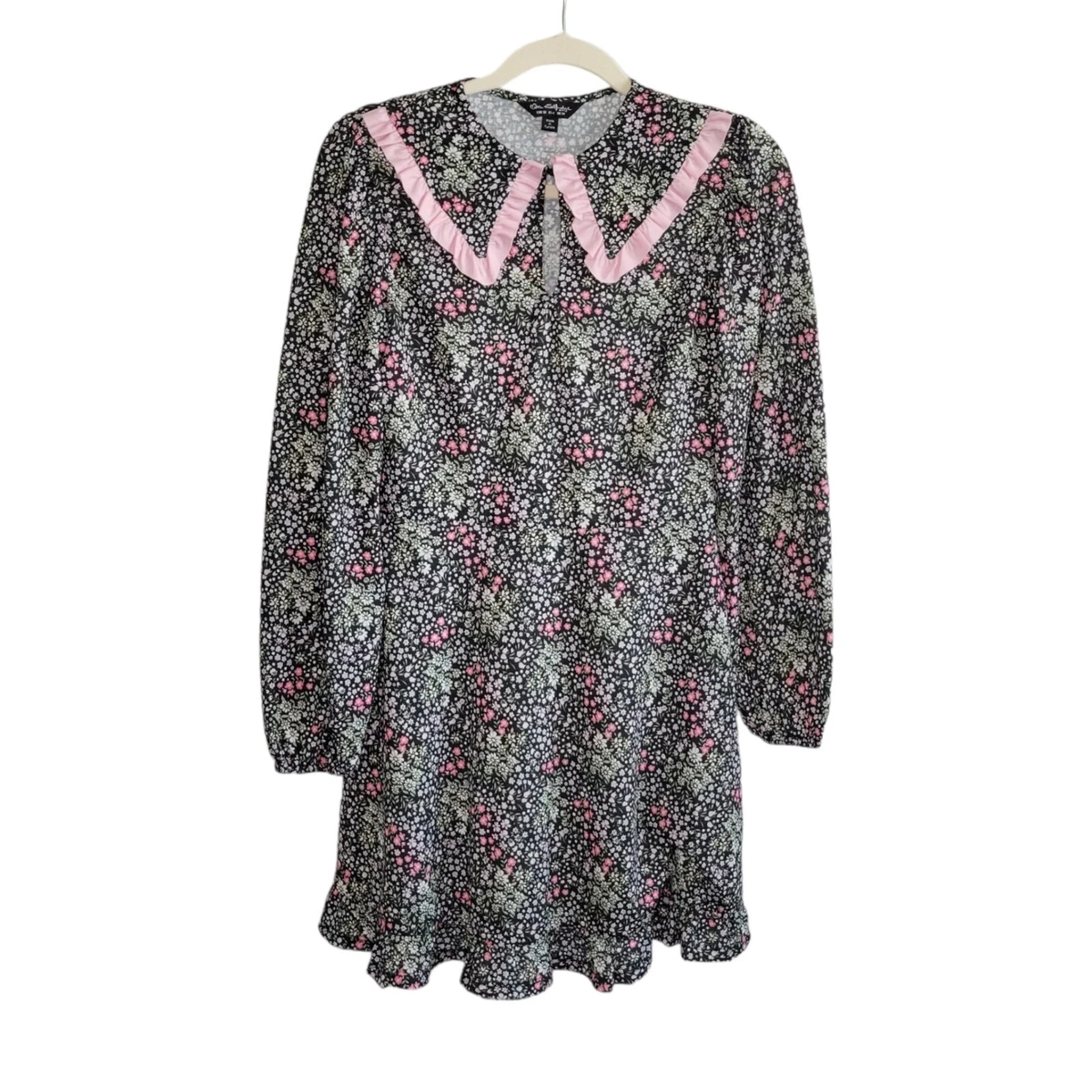 Haut Court Floral Miss Selfridge - Taille 6 - Sans Manches - Noir
