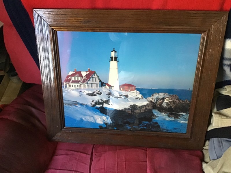 Portland maine Headlight winter photo. 21" x 25"