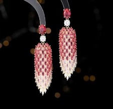 Boucles D'oreilles En Argent Sterling .925 Avec CZ Vert Clair - Fermoir à Levier - Neuf Sans Emballage