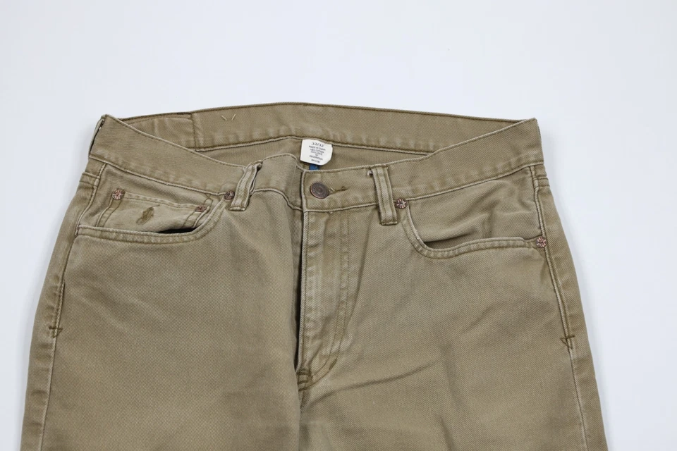 Pantalones de mezclilla vintage Ralph Lauren para hombre 32x32 descoloridos 867 calce clásico algodón verde Foto 2 de 4