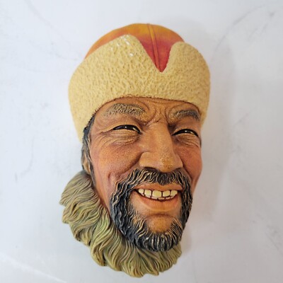 Vintage 1966 Bossons Head Himalayan Chalkware Congleton England Hand Painted