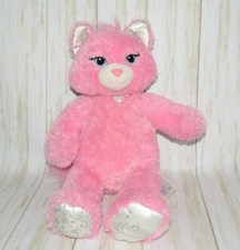 Build A Bear Princesses Pink Sparkle Cat Plush Stuffed Animal