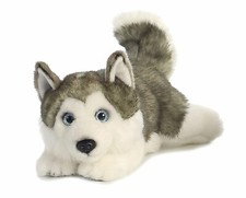 Aurora 11" Husky - Lying 26263 Plush Stuffed Animal Toy
