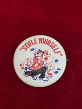 Stifle Yourself Funny Guy Man Wrapped In Yo-Yo Lapel Pin Button 1.5"
