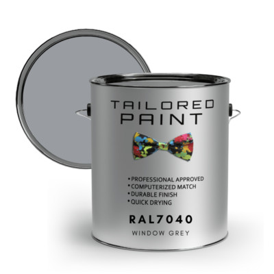 RAL7040 FENSTER GRAU SATIN uPVC Fenster & Tür 1K Pinsel oder Spray On