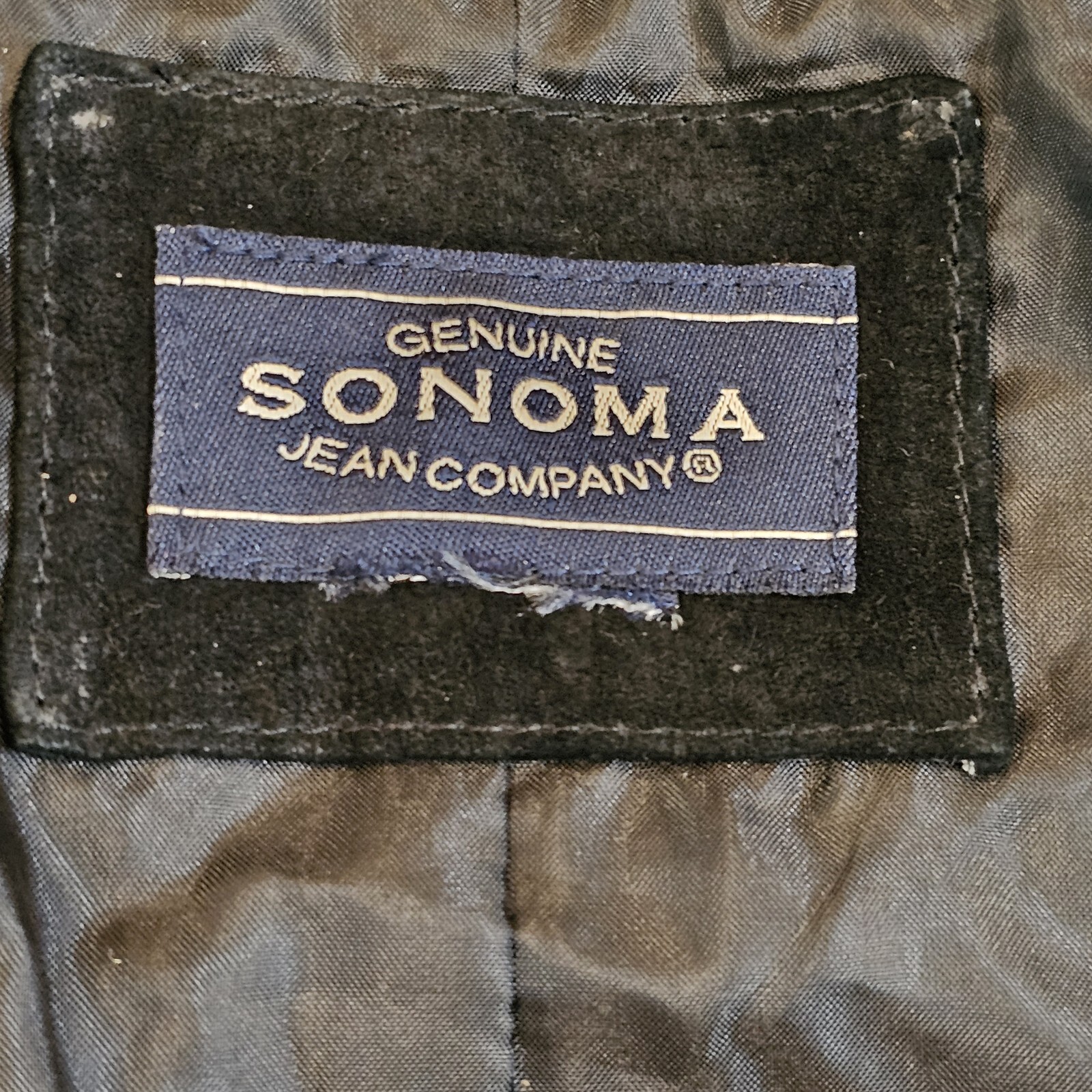 Womens Black Suede Patchwork Jacket Large Vintage… - image 9