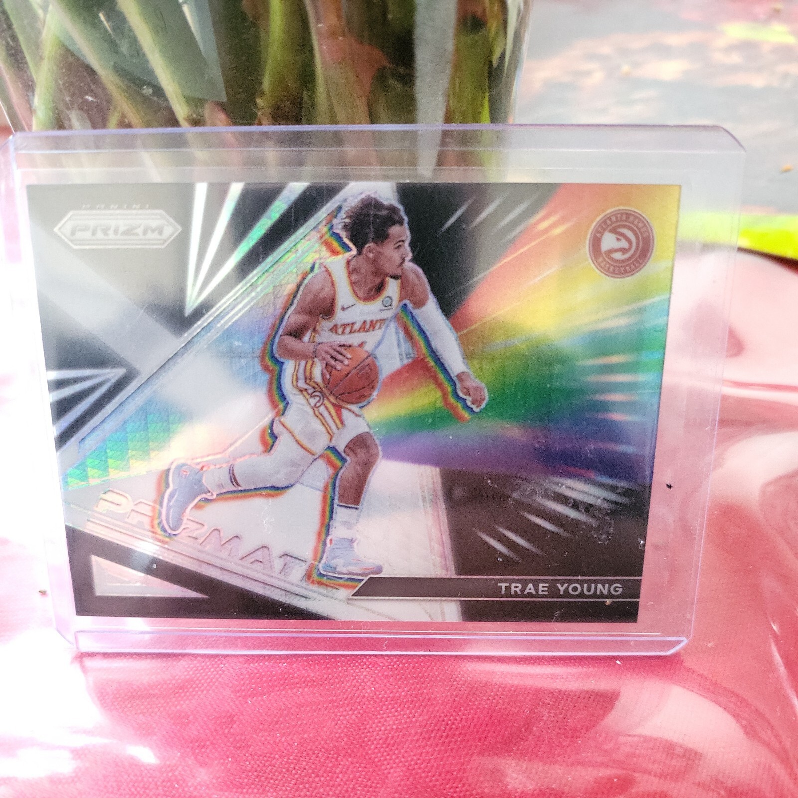 2021-22 Panini Prizm Prizmatic Prizms Hyper #17 Trae Young NM-MT Hawks 