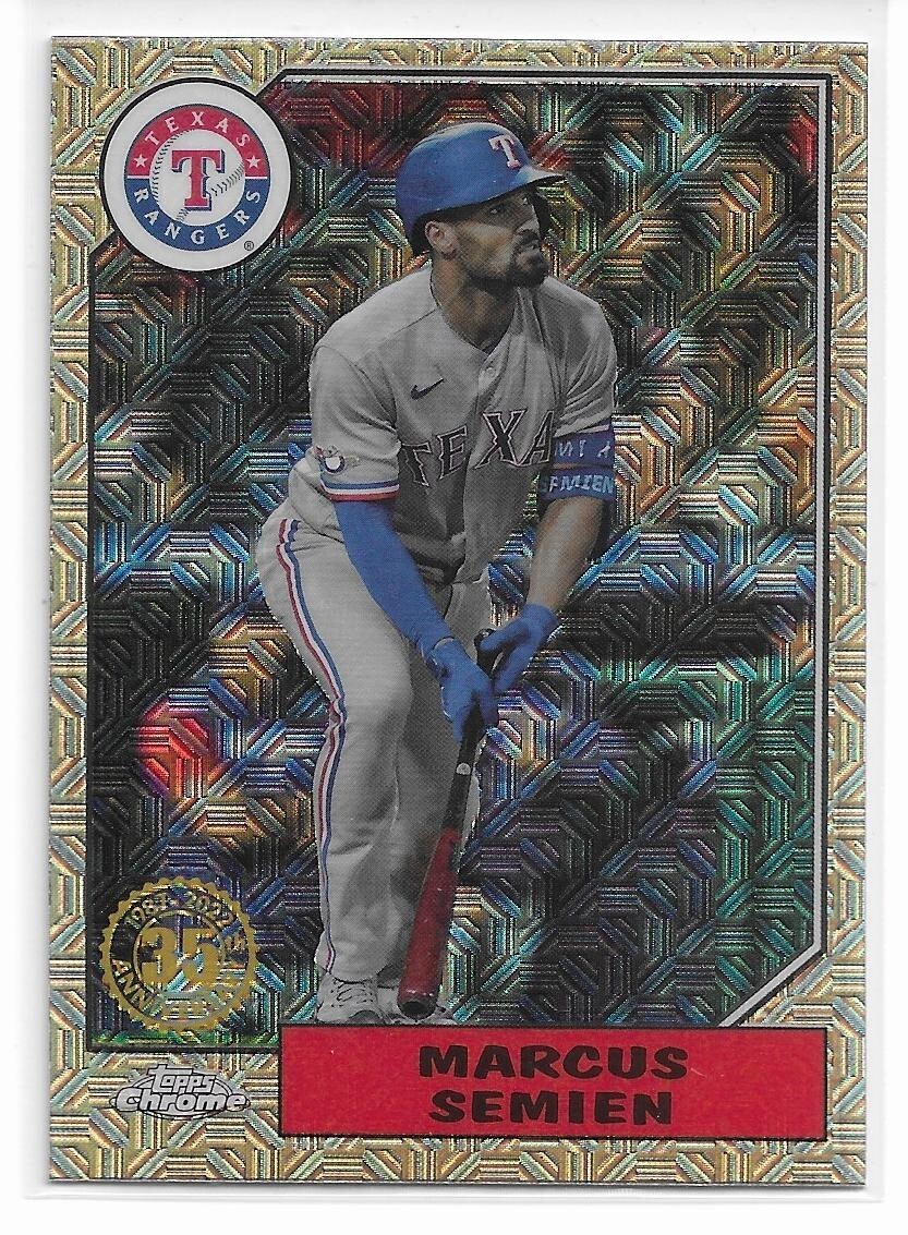 2022 Topps Update Marcus Semien 1987 Chrome Silver Pack Refractor #T87C-55