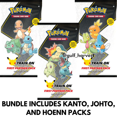 LOT/BUNDLE (8) Pokemon First Partner Packs + Binder - COMPLETE SET  NEW/SEALED | eBay