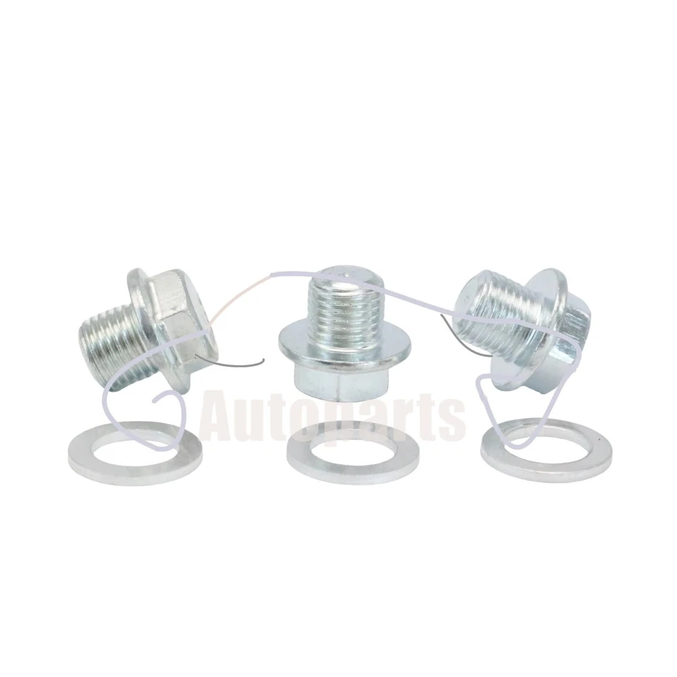 For 1991-2018 Acura Honda S2000 3 x Engine Oil Pan Drain Sump Bolt Plug w/Washer - Imagem 4 de 4