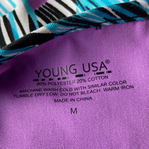 Camicia media Young USA viola blu bianca stampa collo medico infermiere ER scrub top - Foto 5 di 6