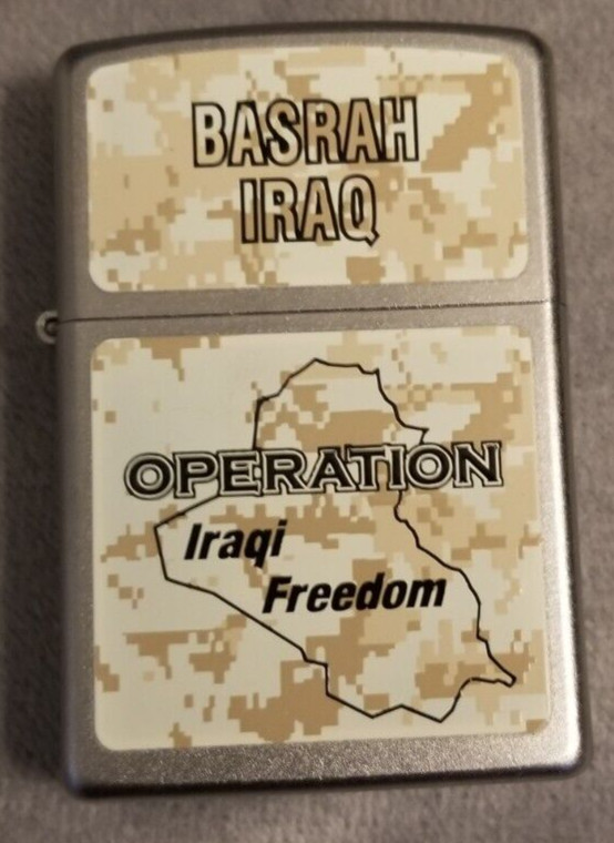 和風 ご注意 Zippo OPERATION IRAQIFREEDOM イラク自由作戦