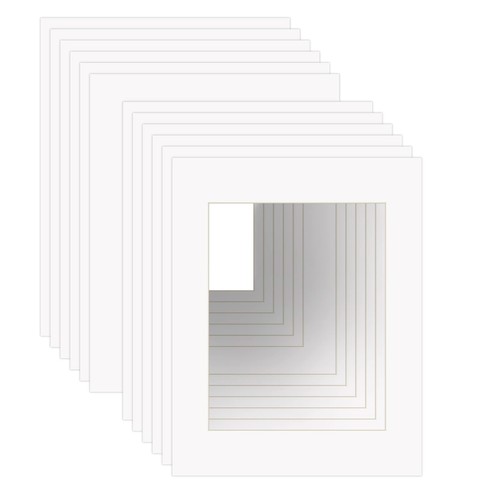 11x14 White Picture Mats with Core Bevel Cut Frame Mattes for 8x10 Pictures -...