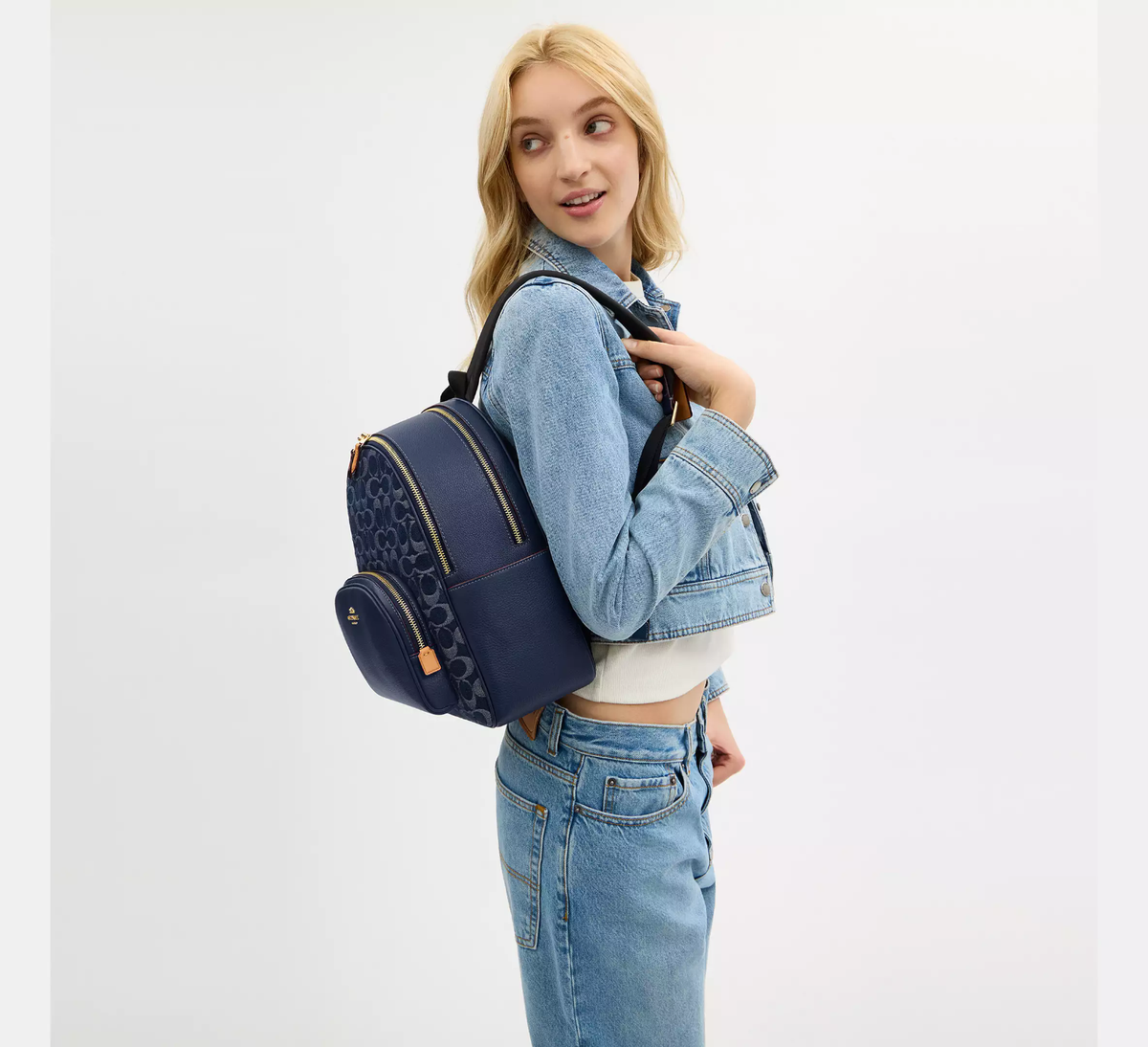 coach リュック NWT Coach Court Backpack In Signature Denim CZ778 | eBay