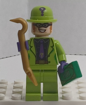 The Riddler Purple Lego Minifigure The Riddler - Black Shirt and Dark Purple Tie sh593 ...