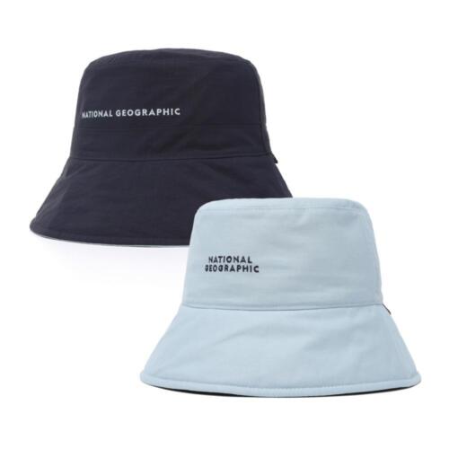 NEW National Geographic Reversible BUCKET HAT N245AHA770 BLUE  UNISEX SIZE S - M - Picture 1 of 7