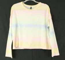 FRANCESCA'S Women's Medium Tie Dye Pullover Pajama Top Color Multicolor NWT