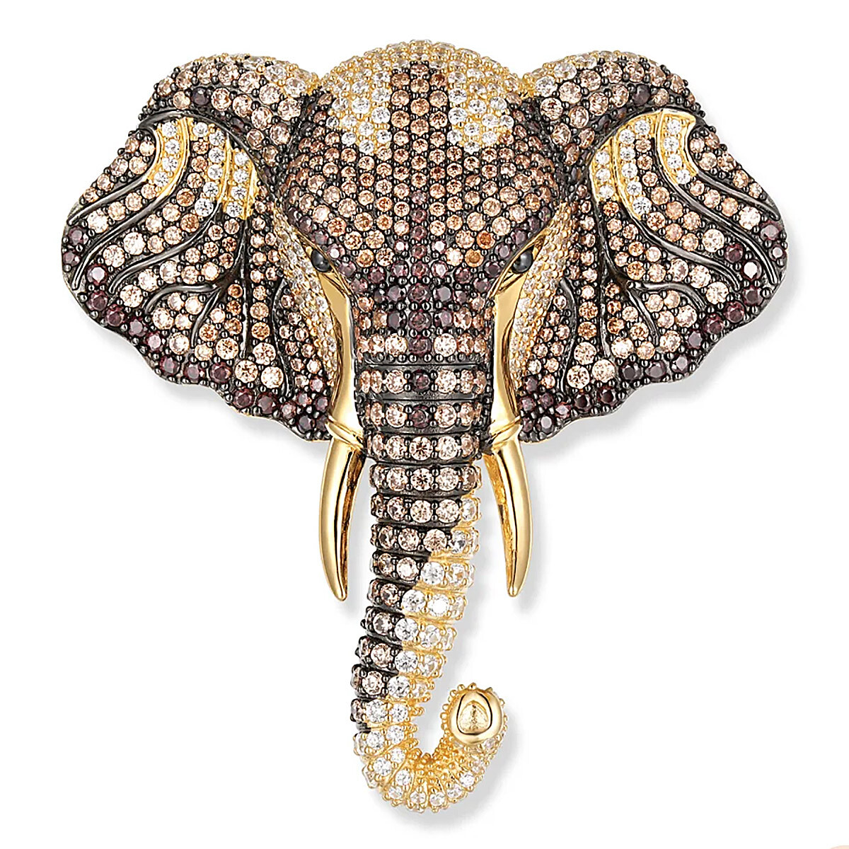 ИЗУЧАЮЩИЙ язык придурок/Брошка Раджа Элефант Гольдфарбен SZA-3960-416