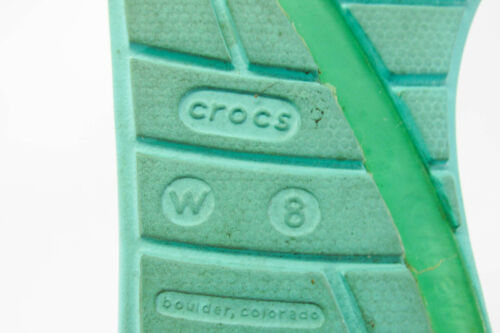 Sandali infradito Crocs donna davvero sexy taglia 8 verde scarpe infradito usati vq - Foto 3 di 12