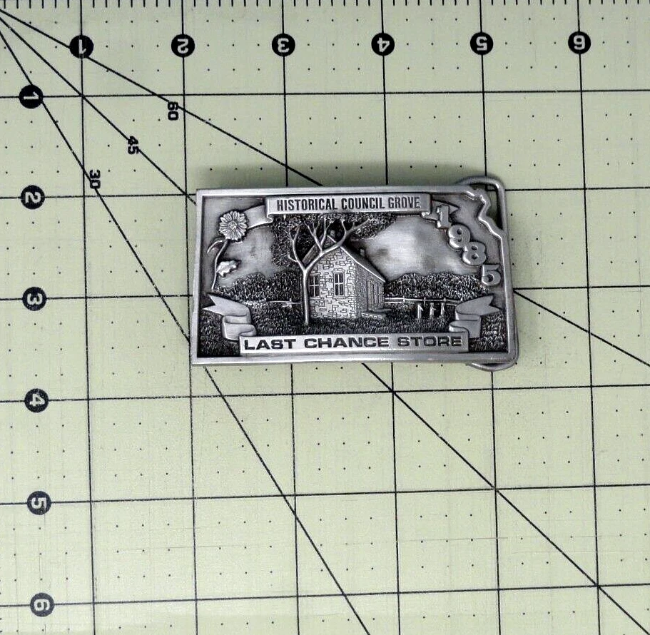 Hebilla de cinturón Council Grove Kansas Last Chance Store # LE de colección años 80 SS .XTT691 Foto 3 de 4