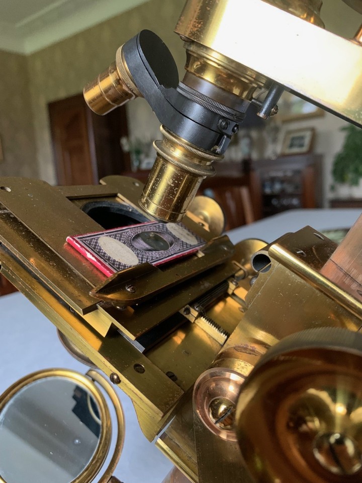 Large Antique C. Baker No. 2 - Compound Bar-limb Brass Microscope ...