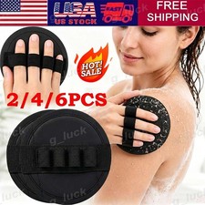 2/4/6PCS Bath Exfoliating Glove Body Scrub Mitt Deep Skin Cleansing Shower Wash