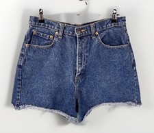 Vintage 90s Jordache Jean Shorts 13/14 Denim Cut Offs Y2K Dark Mom High Waist