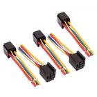 5 x DC 12V/24V 80A 5-Pin Wire Cable Relay Socket Harness Connector