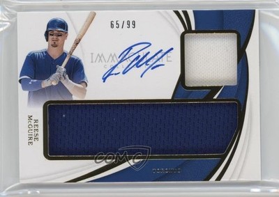 2019 Panini Immaculate Doubles 65/99 Reese McGuire #D-RM Rookie Auto RC t9h