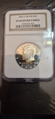 2002-S Silver Proof 69 Kennedy Half Dollar