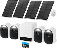 WiFi6 Solar Security Cameras Wireless Outdoor, 2K QHD Home Security System, 4...