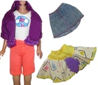 Vintage 90s Skipper Doll Clothes Lot Phone Fun, Cool Tops, Camp Mattel