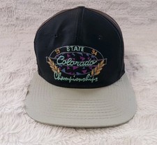 Vintage 1994 Colorado State Championships Snapback Hat Cap Black 90s