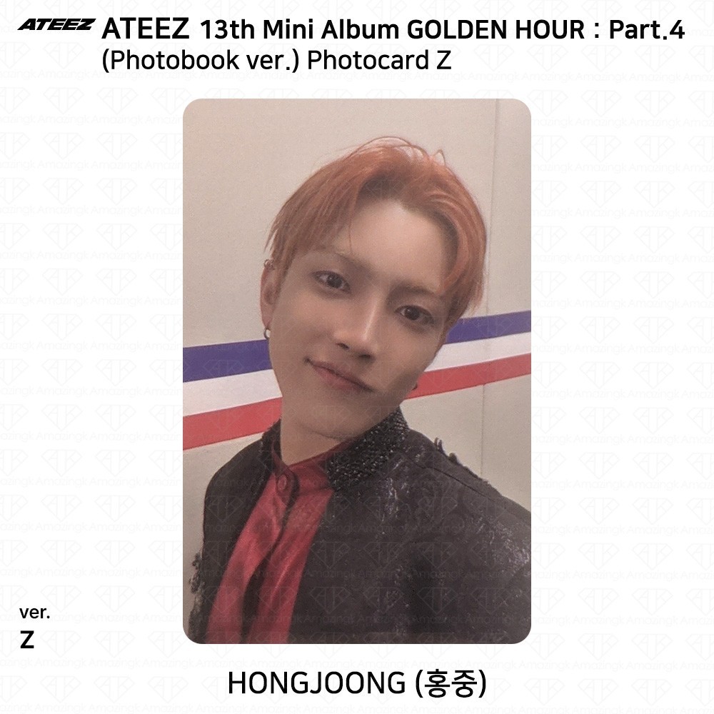 ATEEZ 13th Mini Album Golden Hour Part.4 Photobook ver. Photocard