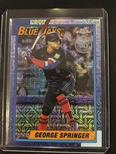 🔥George Springer 2025 Topps Update #U90C-3 Sliver Pack Mojo Refractor Blue Jays