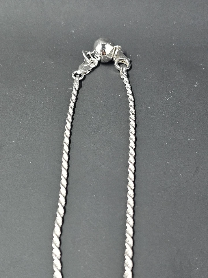 DK 925 Amethyst & Black Rhodium Cross On KA 1772 925 Chain,20" - Image 4 of 4