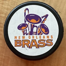 New Orleans Brass ECHL Official Lindsay Hockey Puck Canada, Bell South Mobility