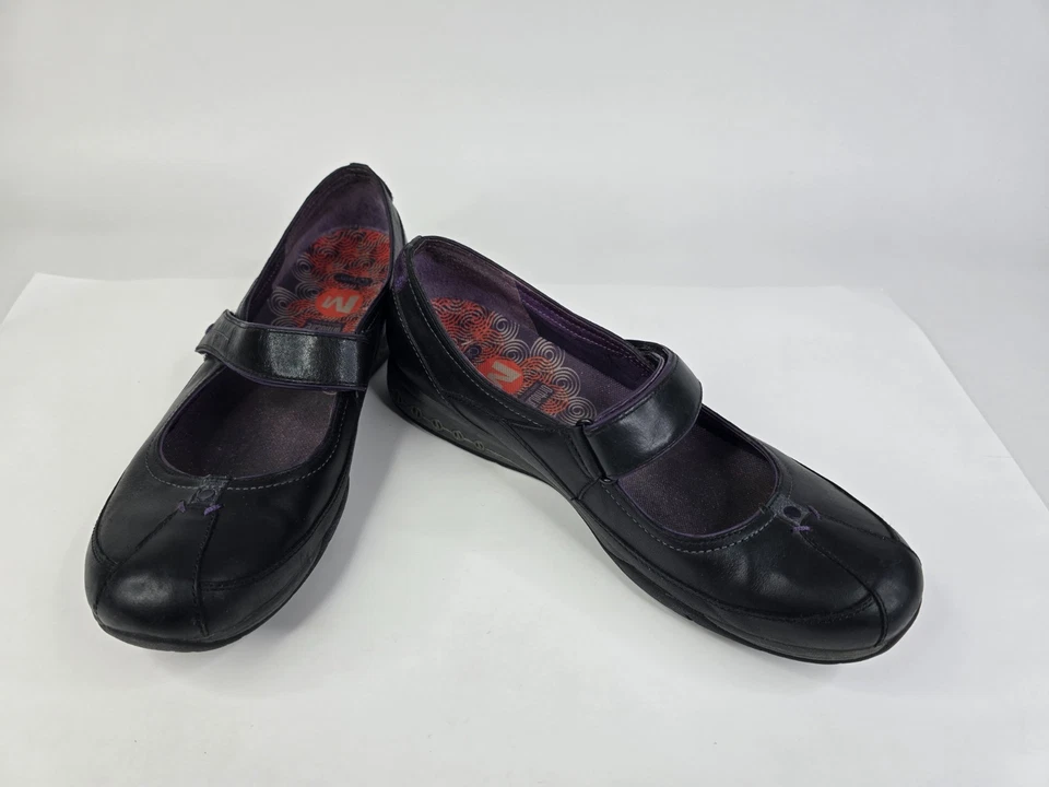 MERRELL Allure Black Leather Mary Jane Ortholite Shoes Women's Size 9 / J44998 - Image 2 of 4