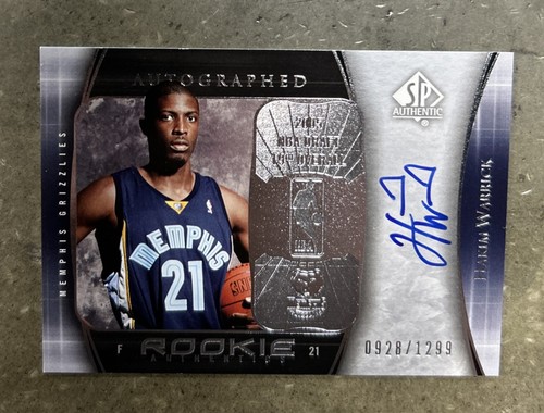 Hakim Warrick Autograph #109 2005 SP Authentic card