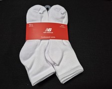 New Balance Men's 10 pairs Cushion Ankle White socks Arch support SZ 8-12
