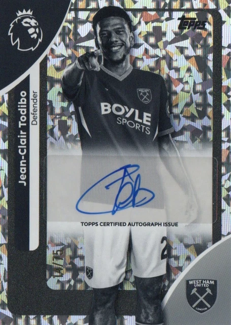 Topps Premier League 25/26 Jean-Clair Todibo Black & White Auto Card /75