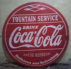 72 Inch Large Vintage Enamel Sign Board – Round 4-Piece Metal Sign, Nut Bolt Ass