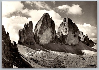Tre Cime di Lavaredo RPPC Italy Dolomites Real Photo Postcard c.1940s Ghedina