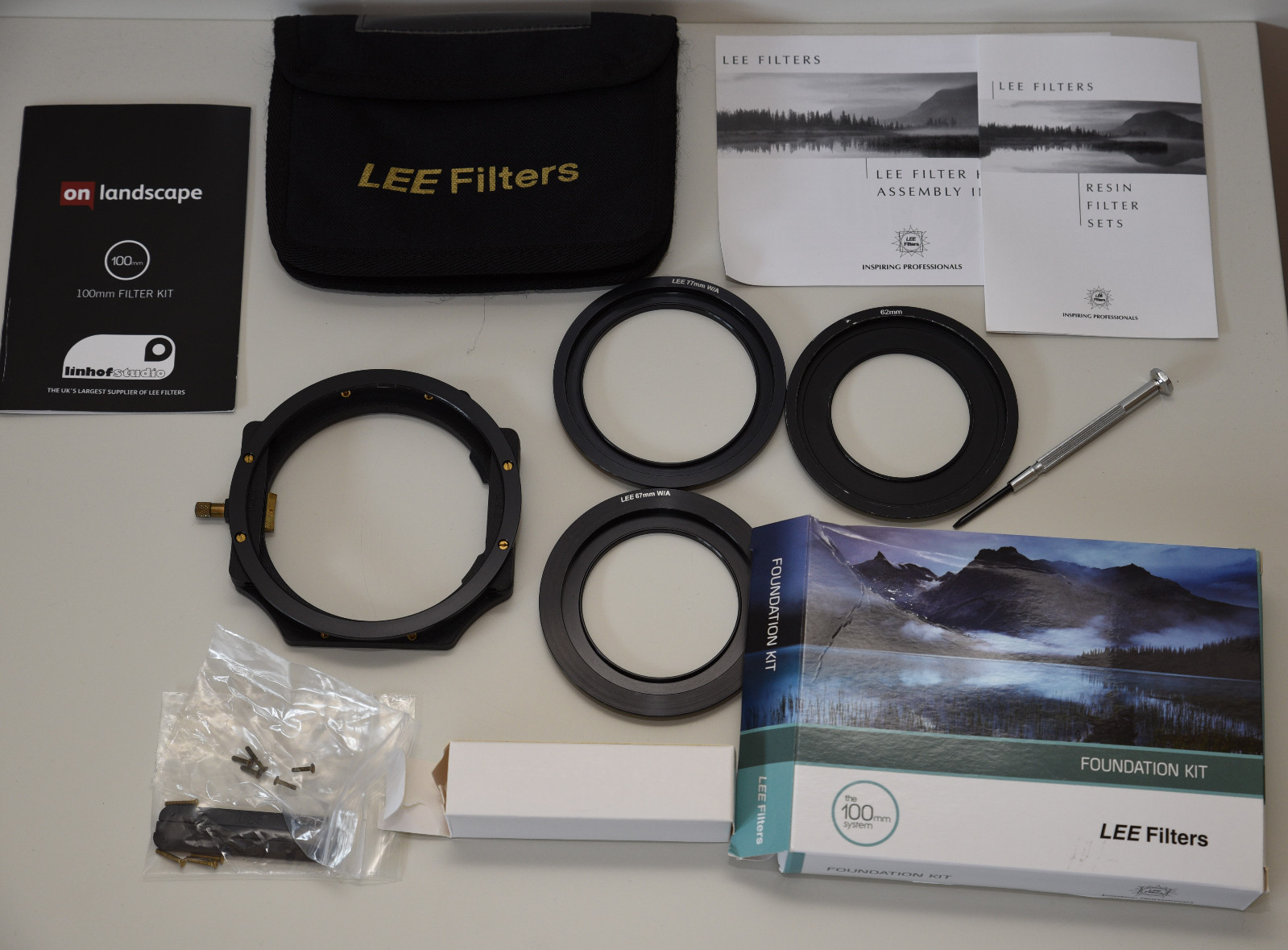 LEE Filter Holder Foundation Kit 100mm + adattatori CPL, 62mm, 67mm, 77mm